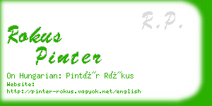 rokus pinter business card